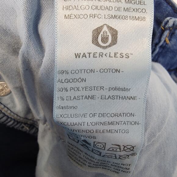 Levi Strauss Mid Rise Bootcut Jeans Size 29x31 Medium Wash Distressed Stretch - Picture 13 of 14